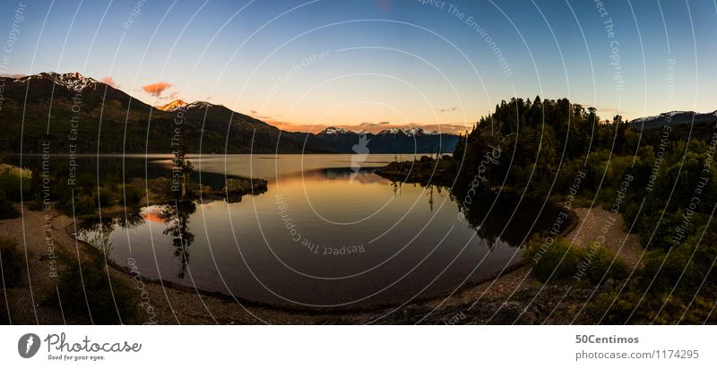 panorama of national park Los Alerces Ferien & Urlaub & Reisen Tourismus Ausflug Abenteuer Ferne Freiheit Sommer Sommerurlaub Berge u. Gebirge Natur Landschaft