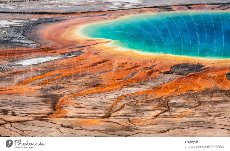 Bacterial Art Ferien & Urlaub & Reisen Tourismus Abenteuer Natur Landschaft Urelemente Sommer Heisse Quellen außergewöhnlich Bekanntheit gigantisch heiß blau