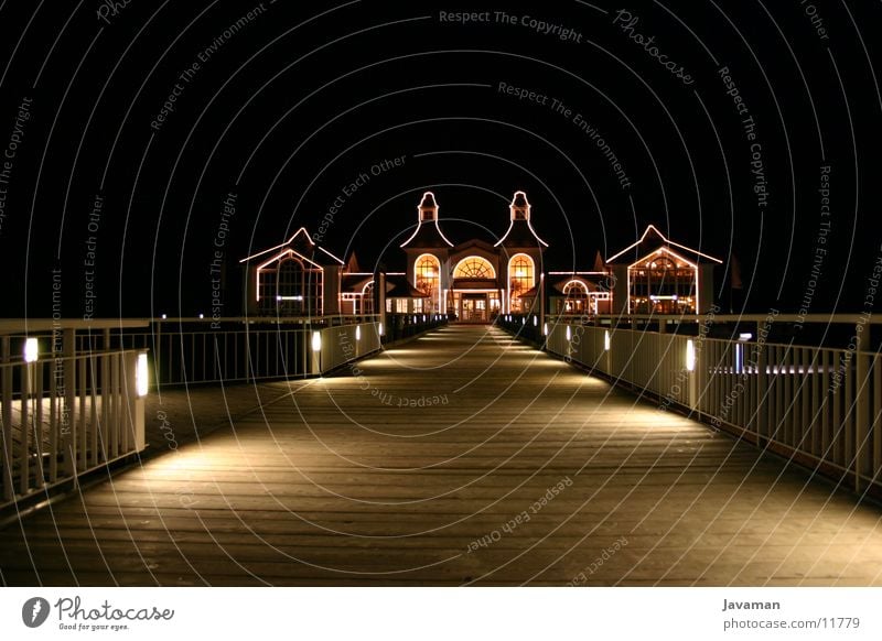 Seebrücke Sellin Rügen Strand Nacht Europa Wasser einfach nur sexy