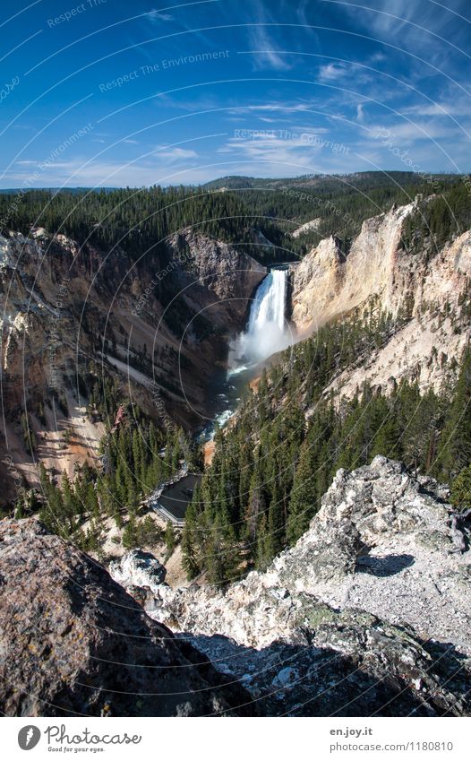 Wasserkraft Ferien & Urlaub & Reisen Tourismus Abenteuer Sommer Sommerurlaub Umwelt Natur Landschaft Himmel Horizont Schönes Wetter Wald Schlucht