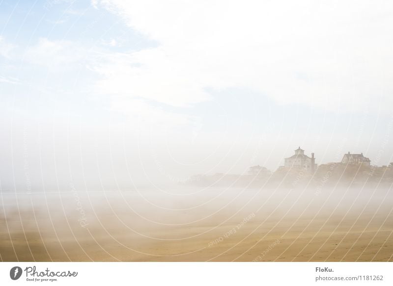 Was für eine Aussich... oh, da kommt der Nebel Ferien & Urlaub & Reisen Ausflug Umwelt Natur Landschaft Urelemente Sand Wasser Himmel Wolken Wetter Küste Strand