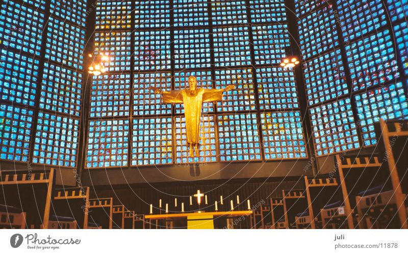 Kirche Jesus Christus Langzeitbelichtung historisch Religion & Glaube blau Berlin Friedenskirche