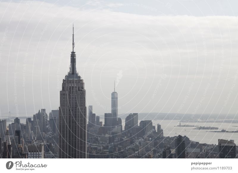 NYC Reichtum Ferien & Urlaub & Reisen Tourismus Ferne Sightseeing Städtereise Wohnung Haus Büro Wirtschaft Kapitalwirtschaft Himmel Stadtzentrum Skyline