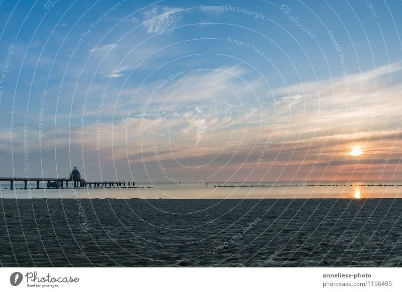 Sunrise Ferien & Urlaub & Reisen Tourismus Sommerurlaub Strand Meer Sand Himmel Wolken Sonnenaufgang Sonnenuntergang Küste Ostsee Sehenswürdigkeit Horizont