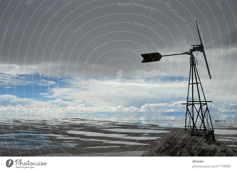 Himmel, Wind und Salz Wolken Mühle ruhig Richtung Unendlichkeit Ewigkeit Sturm Südamerika Frieden Wege & Pfade Ferne Sinnesorgane