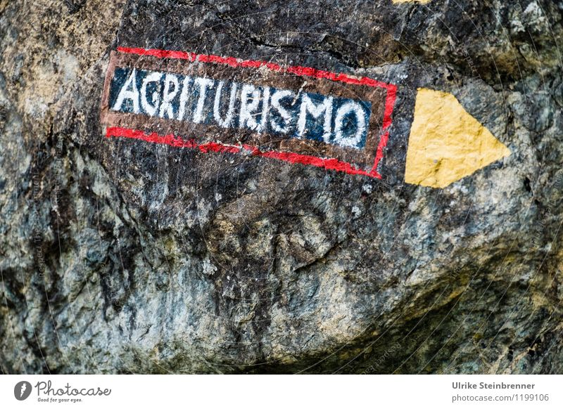 Buon indirizzo Ferien & Urlaub & Reisen Tourismus Berge u. Gebirge wandern Unterkunft Zeichen Schriftzeichen Schilder & Markierungen Hinweisschild Warnschild