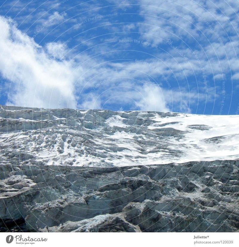 Brrr...Gletscher kalt gefährlich Wolken Wind Minusgrade Himmel Bergkamm Bergsteigen Berge u. Gebirge Eis bedrohlich Sky Heaven Klettern Schnee