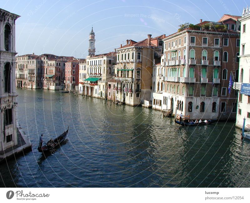 Vendig/Canale Grande Venedig Canal Grande Sommer Meer Haus Gondel (Boot) Italien Licht ruhig Stimmung Sonne Wasser blau Barock Venezia Architektur