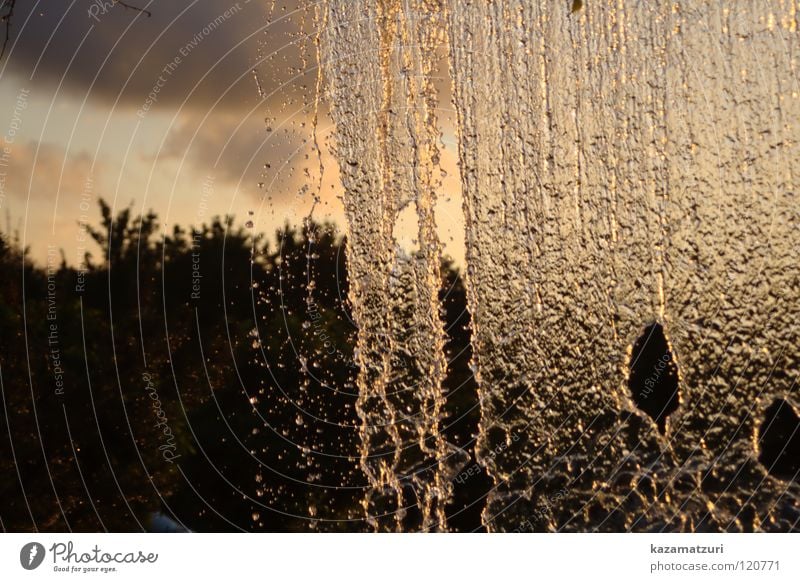 flowing wall carpet Sonnenuntergang Deutschland Würzburg Wasser Sommer waterfall jiffy frozen romantic fountain University Campus Short Exposure Ausflug