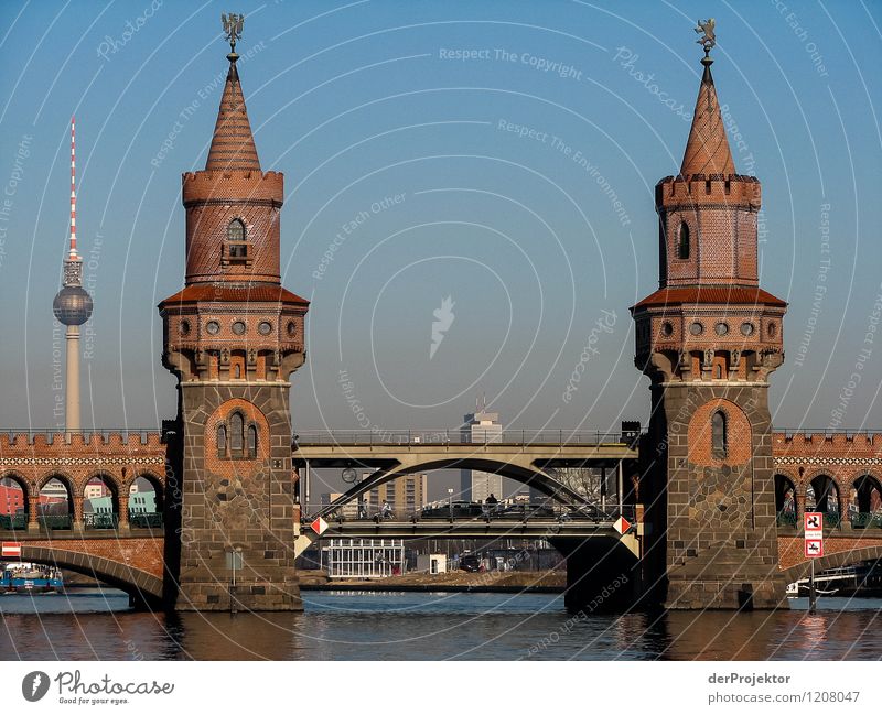 Oberbaumbrücke ohne Gelb Ferien & Urlaub & Reisen Tourismus Sightseeing Städtereise Sommerurlaub Hauptstadt Skyline Brücke Turm Bauwerk Gebäude Architektur