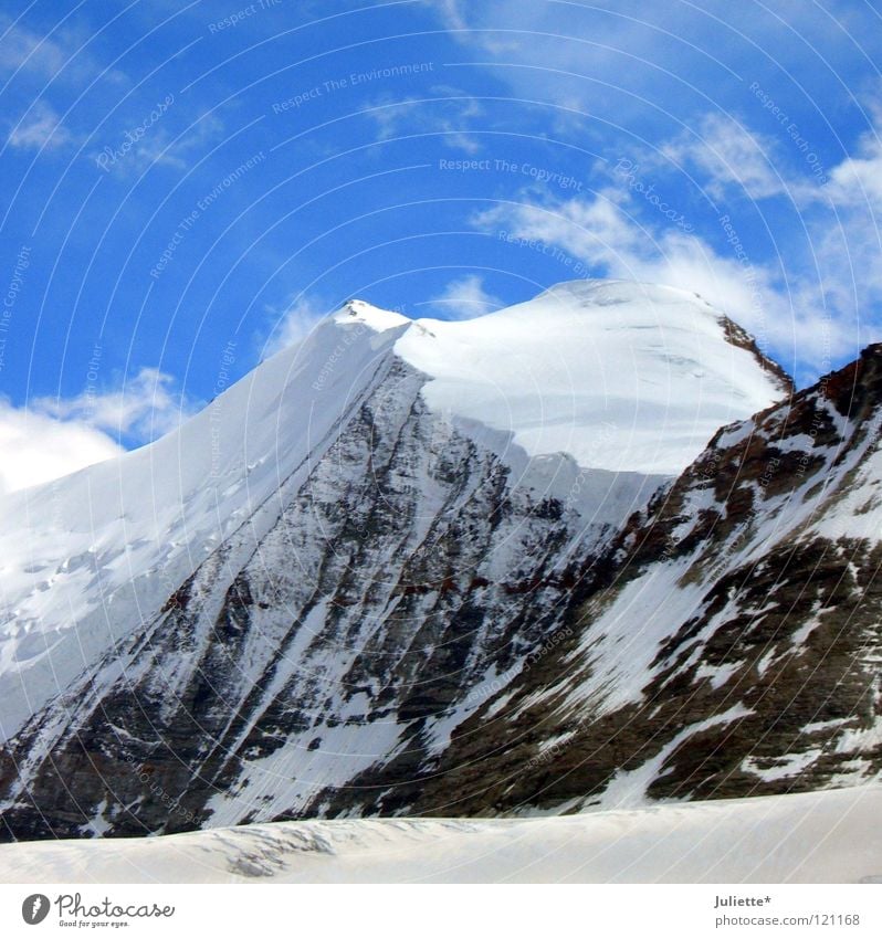 Bergwelten Schnee weiß Wolken Himmel Wind Schweiz Berge u. Gebirge Bergsteigen Macht Felsen Heaven Sky Mountain Snow Niveau