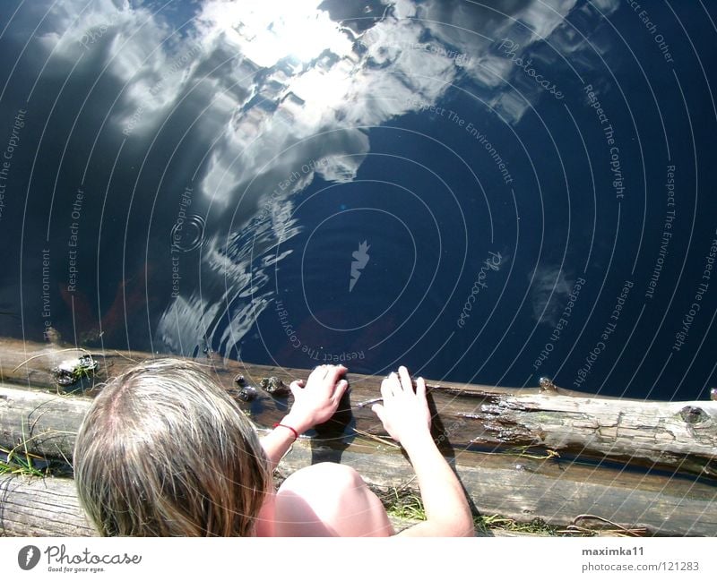 In die Tiefe Wolken See Freizeit & Hobby Himmel Wasser tief Küste Natur Schwimmen & Baden