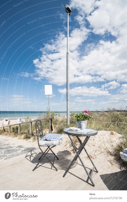 Strandcafe Ostsee Meer maritim Düne Stranddüne Himmel Tourismus