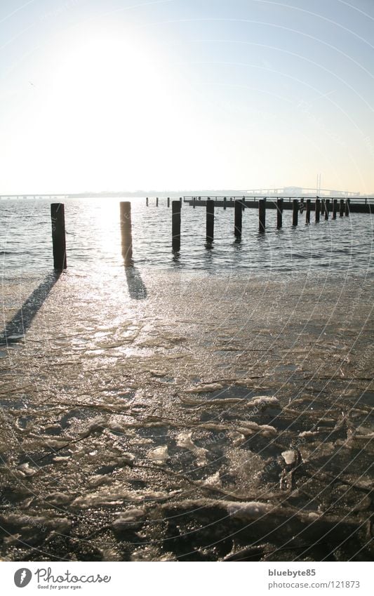 Eiswasser gelb Reflexion & Spiegelung dünn Riss strahlend tief Strahlung schwarz Mecklenburg-Vorpommern Fröhlichkeit Gute Laune frisch Unendlichkeit Ferne