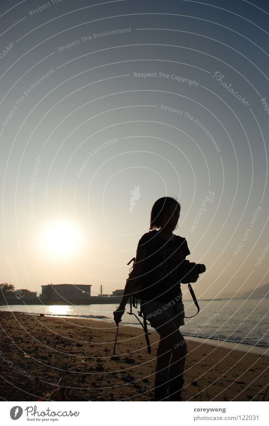 beach sunset Sonnenuntergang Strand Hongkong Jugendliche sad sunrise play photography down walking cheung chau Silhouette