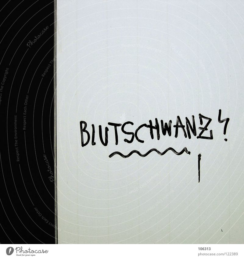 BLEEDED Lust Phantasie dreckig hässlich Ekel Empörung Schwanz Filzstift Bombe Schmiererei Straßenkunst Typographie Wort Ausrufezeichen Mann maskulin Penis