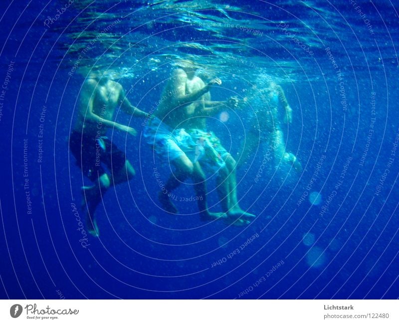 kopf über Meer Meerwasser Wellen Licht tauchen Sport Spielen blau Farbe Wasser Freude Schwimmen & Baden