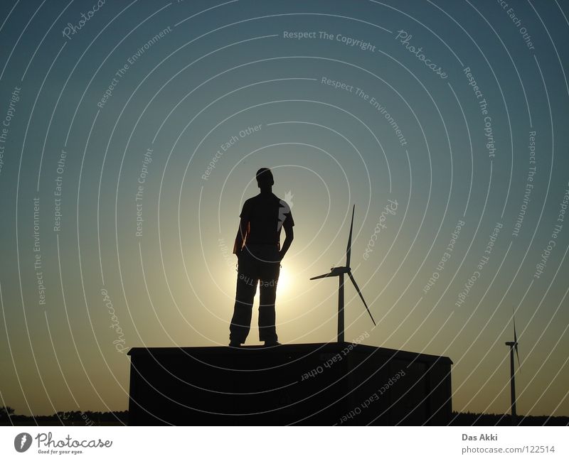 2nd Generators View Sonnenaufgang Horizont Sommer Physik Feld rot weiß schwarz Himmel Erneuerbare Energie Elektrizität klein Vertrauen Frieden sunrise Flügel