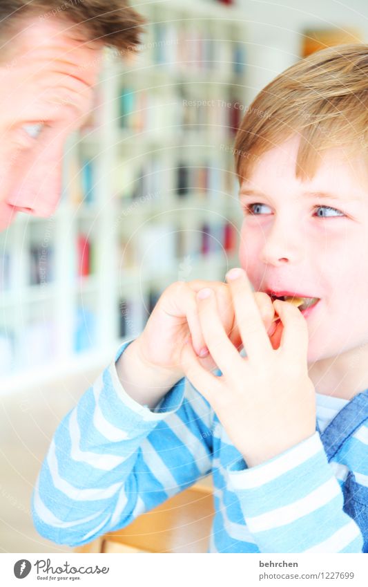 quatschköppe Junge Mann Erwachsene Vater Familie & Verwandtschaft Kindheit Haut Kopf Haare & Frisuren Gesicht Auge Nase Mund Lippen Hand Finger 3-8 Jahre lachen