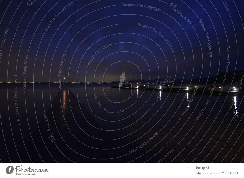 Gardasee Umwelt Natur Landschaft Urelemente Luft Wasser Himmel Wolken Gewitterwolken Nachthimmel Horizont Sonnenaufgang Sonnenuntergang Sommer Herbst