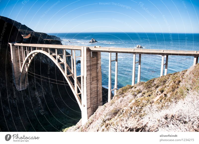 Kalifornien I Ausflug Abenteuer Ferne Freiheit Sommer Sommerurlaub Strand Meer Umwelt Natur Landschaft Wasser Himmel Wolkenloser Himmel Horizont Schönes Wetter