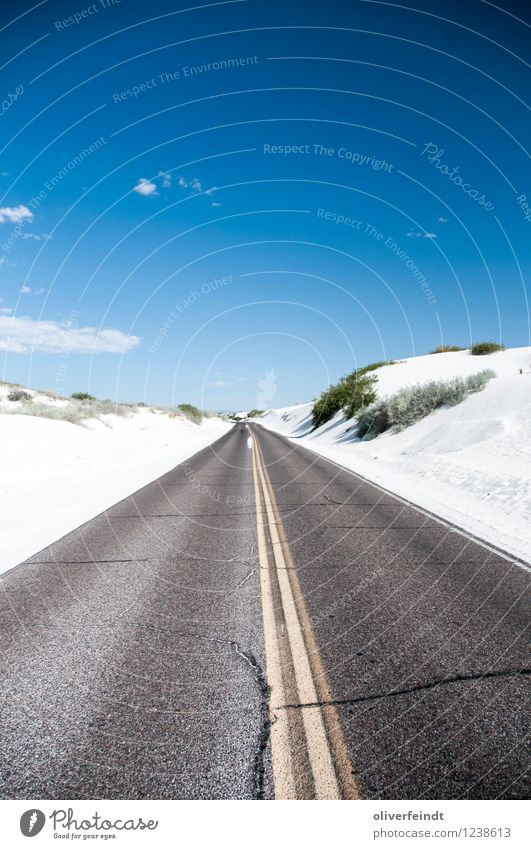 White Sands Ferien & Urlaub & Reisen Ausflug Abenteuer Ferne Sommer Sommerurlaub Umwelt Natur Landschaft Urelemente Erde Himmel Wolkenloser Himmel Horizont