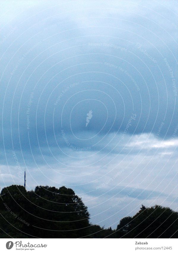 der regen kommt Wolken Baum Wald schwarz Antenne Schweiz Gegenteil Regen Meteorologe Meteorologie Gewitterregen Wetter Waldlichtung Himmel blau Wasser landregen