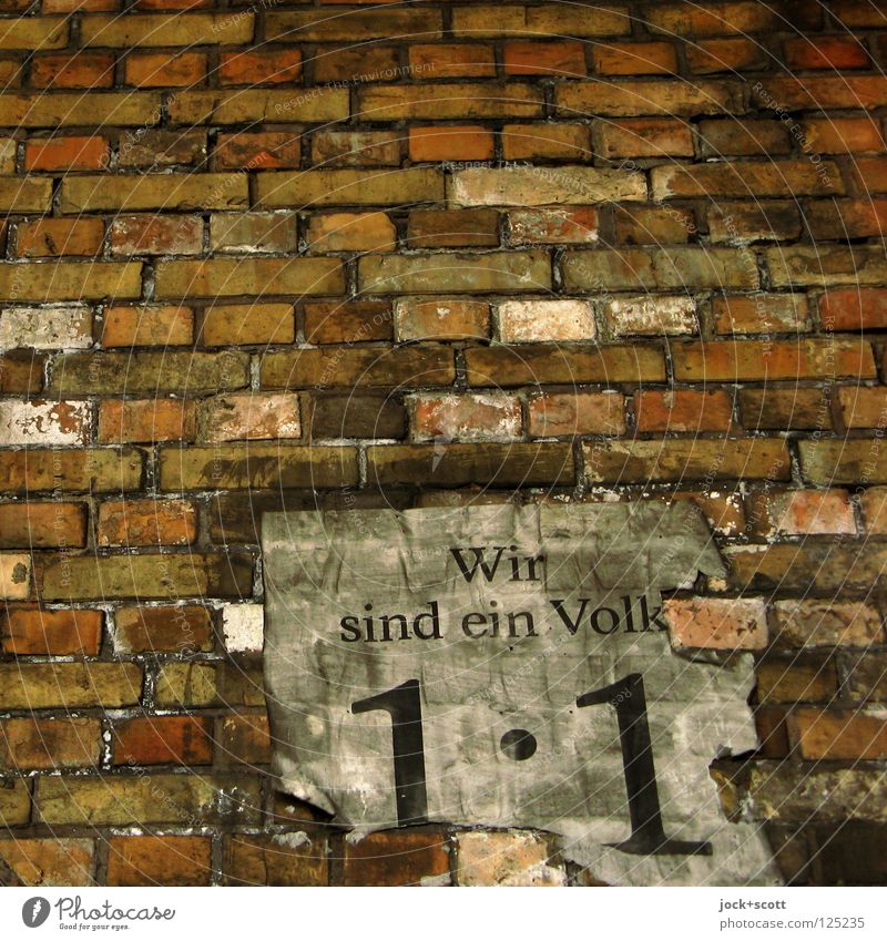 Wir sind ein Volk (Aufruf zur Demonstration) historisch Originalität Gerechtigkeit Politik & Staat protestieren Wandel & Veränderung Plakat DDR Zahn der Zeit