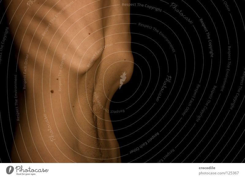 Dick Magersucht Rippen verhungern schön Brustkorb Krankheit Mann Junger Mann Selbsthass Appetit & Hunger vernachlässigen Untergewicht Body-Mass-Index