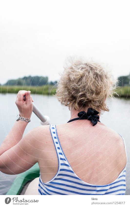 auf gehts Paddeln Natur Fluß Frau Freizeit Kanu