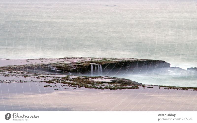 am Meer Umwelt Natur Landschaft Wasser Sommer Wellen Küste Atlantik Rabat Marokko grau schwarz weiß ruhig fließen Nebel Ecke Reflexion & Spiegelung