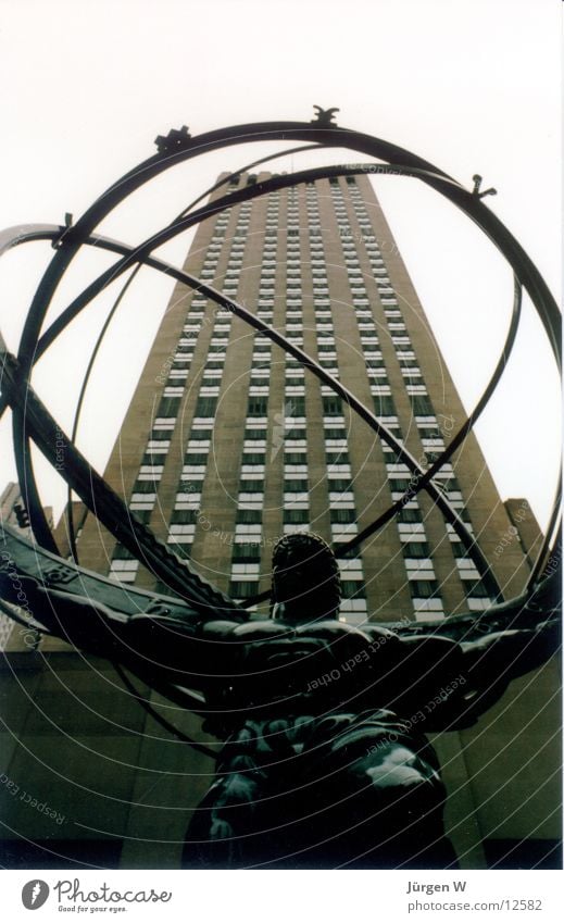 Atlas, New York Rockefeller Center New York City Amerika rund Globus Hochhaus Nordamerika USA statute america circle Ball globe building