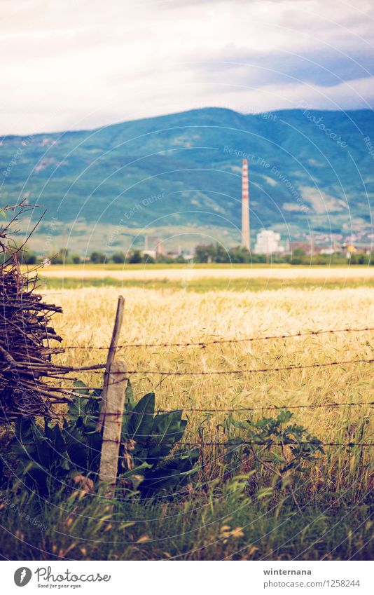 Dorflandschaft Ferien & Urlaub & Reisen Abenteuer Freiheit Sommer Berge u. Gebirge Umwelt Landschaft Urelemente Erde Himmel Feld Hügel Felsen blau mehrfarbig