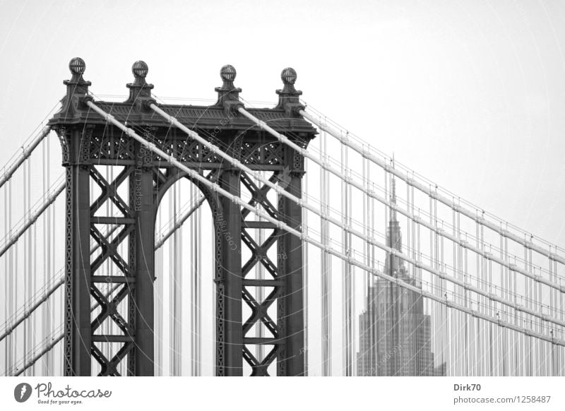 New York nostalgisch I Tourismus Sightseeing Städtereise New York City Manhattan Brooklyn Stadt Stadtzentrum Hochhaus Brücke Turm Gebäude Architektur