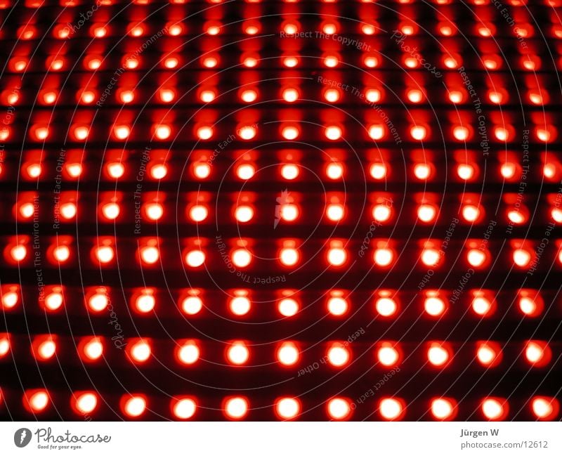 Red LED 2 rot Leuchtreklame Licht Muster Elektrisches Gerät Technik & Technologie Leuchtdiode light Reihe rows shine