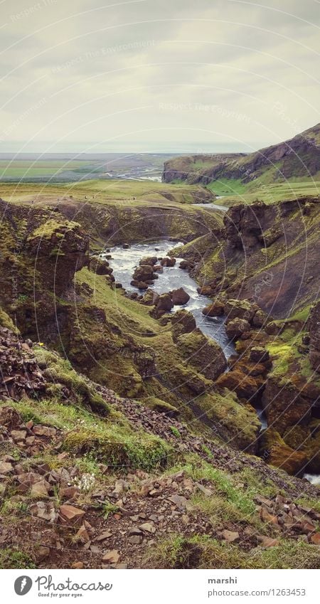 andere Welt Natur Landschaft Pflanze Tier Urelemente Erde Wasser Wolken Hügel Felsen Berge u. Gebirge Gletscher Schlucht Bach Fluss Wasserfall Stimmung Island