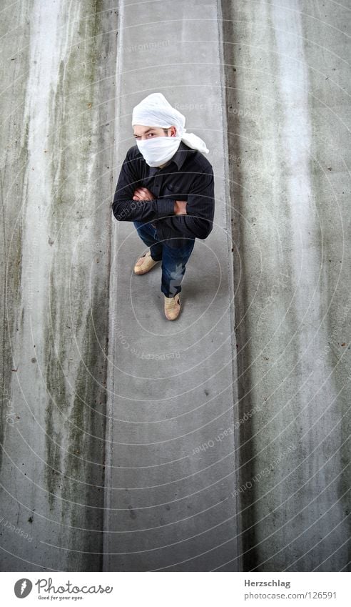 Nimm doch mal dad ding ab Turban Parkdeck Photo-Shooting Vogel Vogelperspektive verrückt Freude Dommy Kontrast Nikon Stefan BlackHead head Perspektive