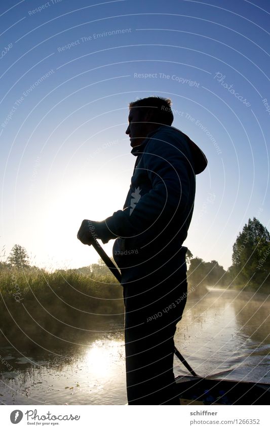 Spreedorado | inne halten maskulin Junger Mann Jugendliche Erwachsene 1 Mensch 30-45 Jahre Umwelt Natur Landschaft Pflanze Wasser Sonne Sonnenaufgang