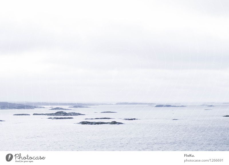 Welcome to Sweden Ausflug Ferne Kreuzfahrt Umwelt Natur Landschaft Urelemente Erde Wasser Himmel Wolken Horizont schlechtes Wetter Nebel Wellen Küste Bucht