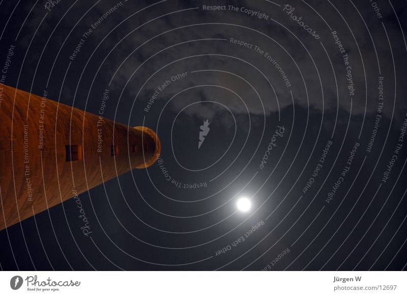 Mondschein Wolken Leuchtturm Spanien Gran Canaria Maspalomas Nacht Europa Himmel moon clouds lighthouse spain night