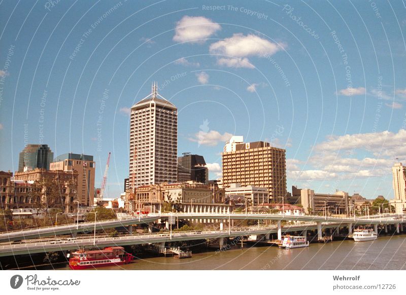 Melbourn Downtown Australien Melbourne Stadtzentrum Wasserfahrzeug Skyline