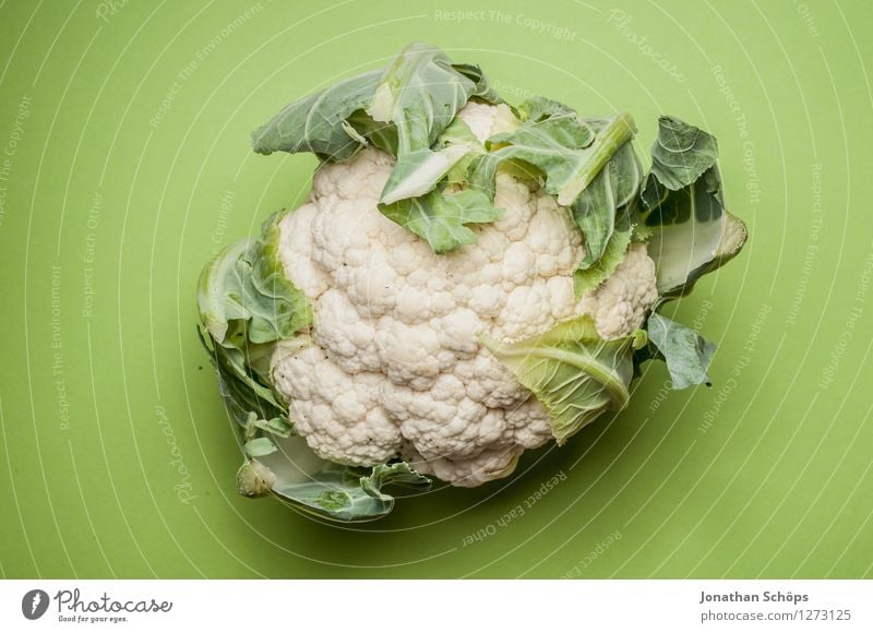 Blumenkohl vor grün Lebensmittel Gemüse Mittagessen Abendessen Bioprodukte Vegetarische Ernährung Diät Fasten Slowfood ästhetisch Gesunde Ernährung Gesundheit