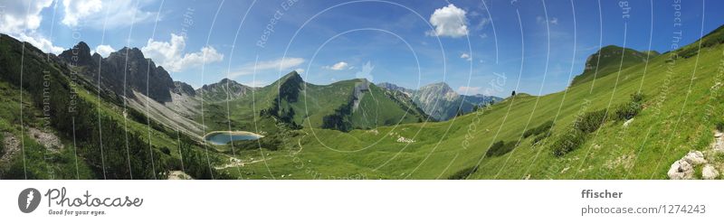 Was für Berge Natur Landschaft Wasser Sonne Sonnenlicht Sommer Schönes Wetter Berge u. Gebirge Alpen Schochenspitze Österreich See Gebirgssee Europa