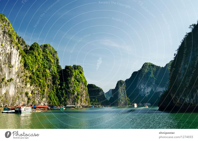 Halong Bay, Vietnam Leben Ferien & Urlaub & Reisen Tourismus Ausflug Abenteuer Ferne Sightseeing Expedition Sommer Insel Berge u. Gebirge Rundreise Vietnamesen