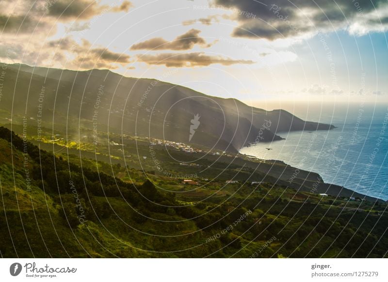 Vor fast einem Jahr - Urlaubserinnerung Umwelt Natur Landschaft Erde Luft Wasser Himmel Wolken Sonne Sonnenlicht Frühling Klima Wetter Wärme Feld Hügel Felsen