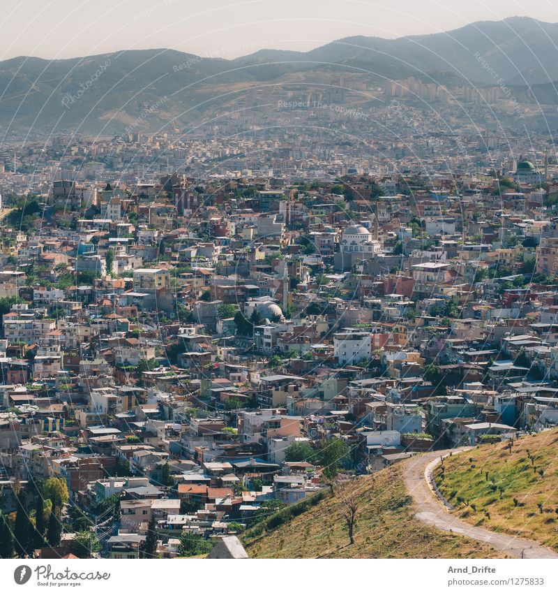 Izmir Ferien & Urlaub & Reisen Ausflug Städtereise Häusliches Leben Wohnung Umwelt Landschaft Himmel Sommer Schönes Wetter Hügel Berge u. Gebirge Gipfel Stadt