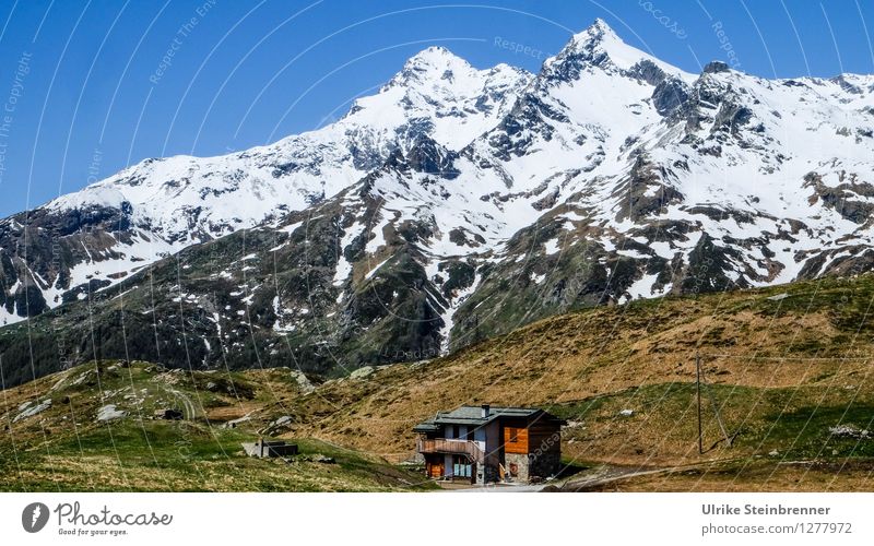 Passo dello Spluga 2 Ferien & Urlaub & Reisen Tourismus Sommerurlaub Berge u. Gebirge wandern Umwelt Natur Landschaft Wolkenloser Himmel Frühling Schönes Wetter