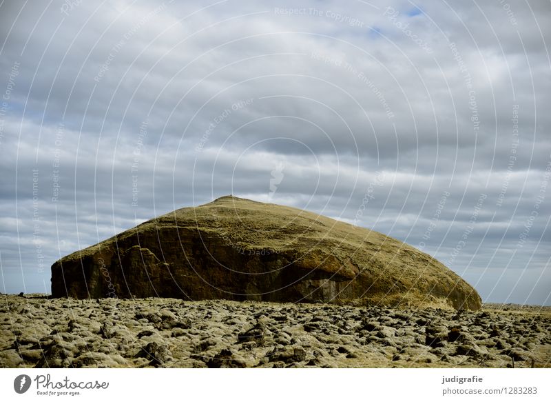 Island Umwelt Natur Landschaft Urelemente Himmel Klima Vulkan außergewöhnlich natürlich Lavafeld Farbfoto Außenaufnahme Menschenleer Tag