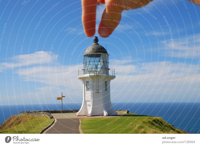 Du bist am Zug! Umhang Neuseeland Küste Leuchturm Cape Reinga Tasman Sea Pacific Sea