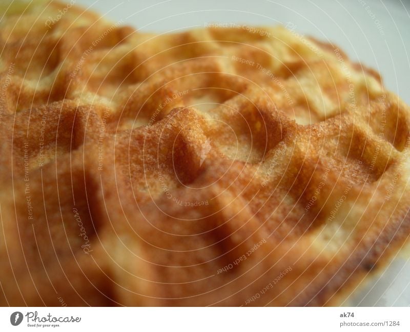 Waffel Ernährung Herz kochen & garen Makroaufnahme